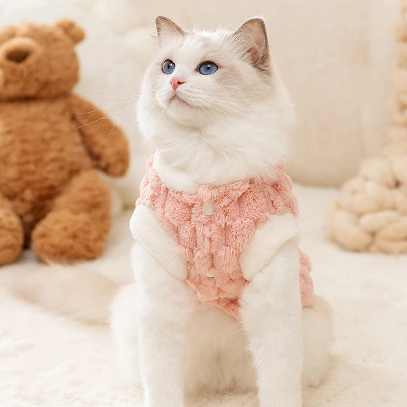 Cozy Winter Fleece Vest for Cats