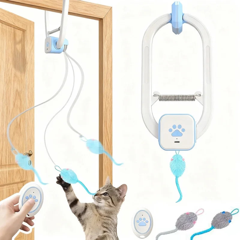 Door-Mounted Interactive Cat Teaser