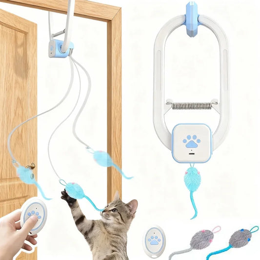 Door-Mounted Interactive Cat Teaser