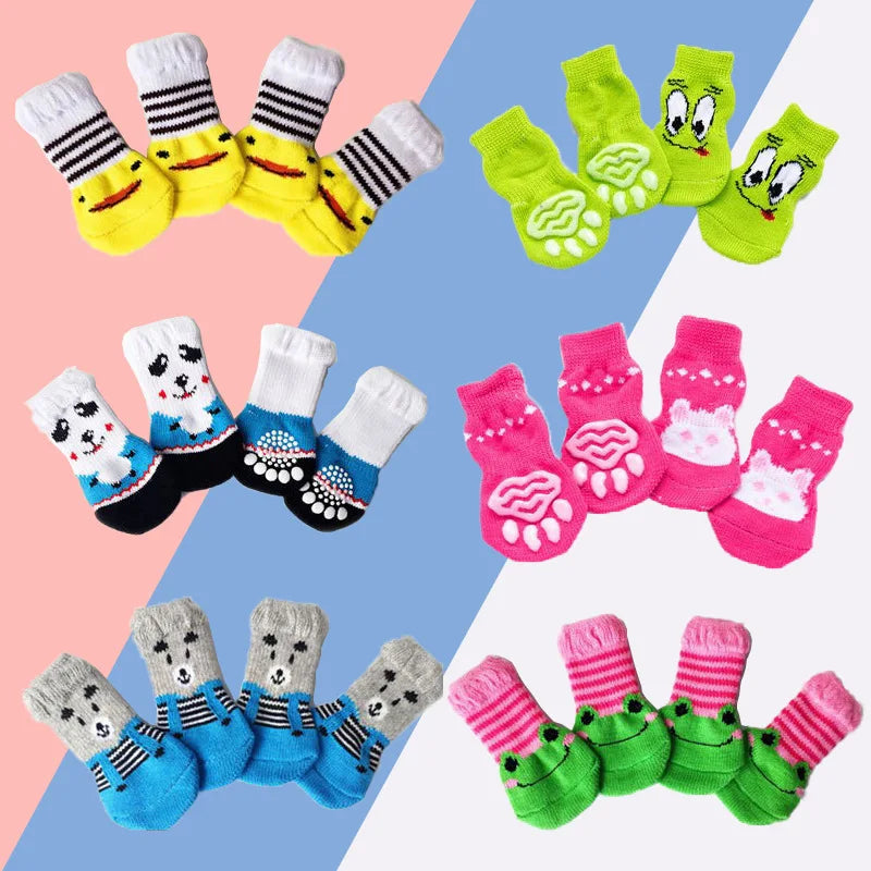 Cartoon Knitted Winter Pet Socks