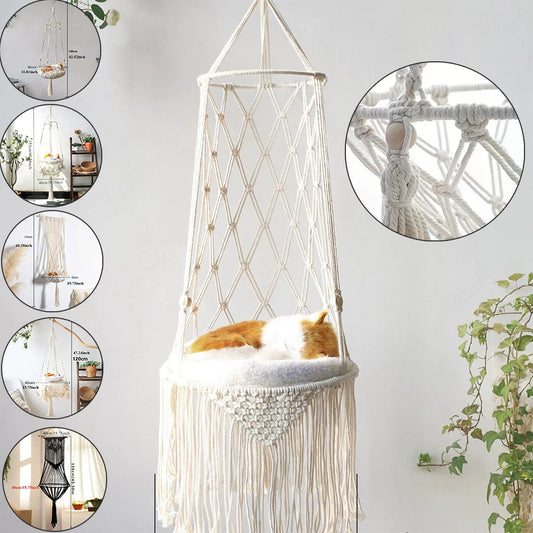 Hanging Cotton Cat Hammock Bed