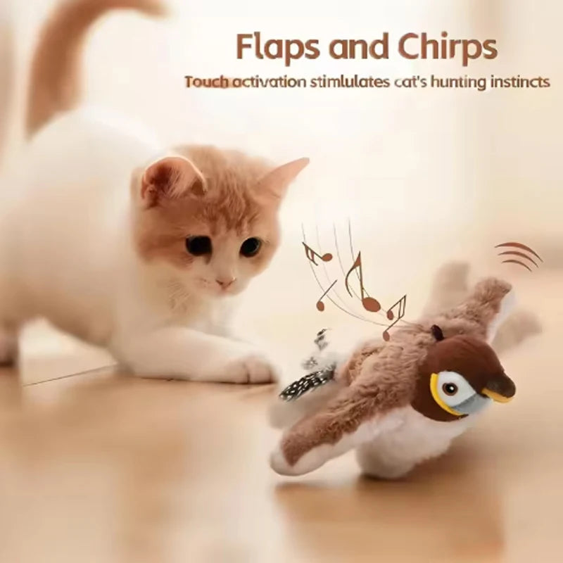 Plush Bird Interactive Toy for Cats