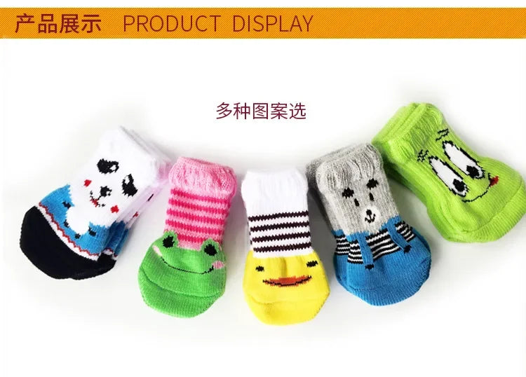 Cartoon Knitted Winter Pet Socks