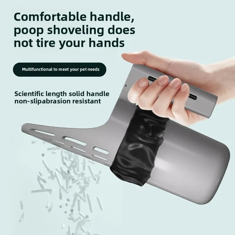 Cat Litter Scoop with Built-In Waste Bag Holder