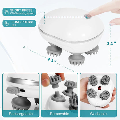 Petzrella Deep Knead Smart-Kopfhautmassagegerät