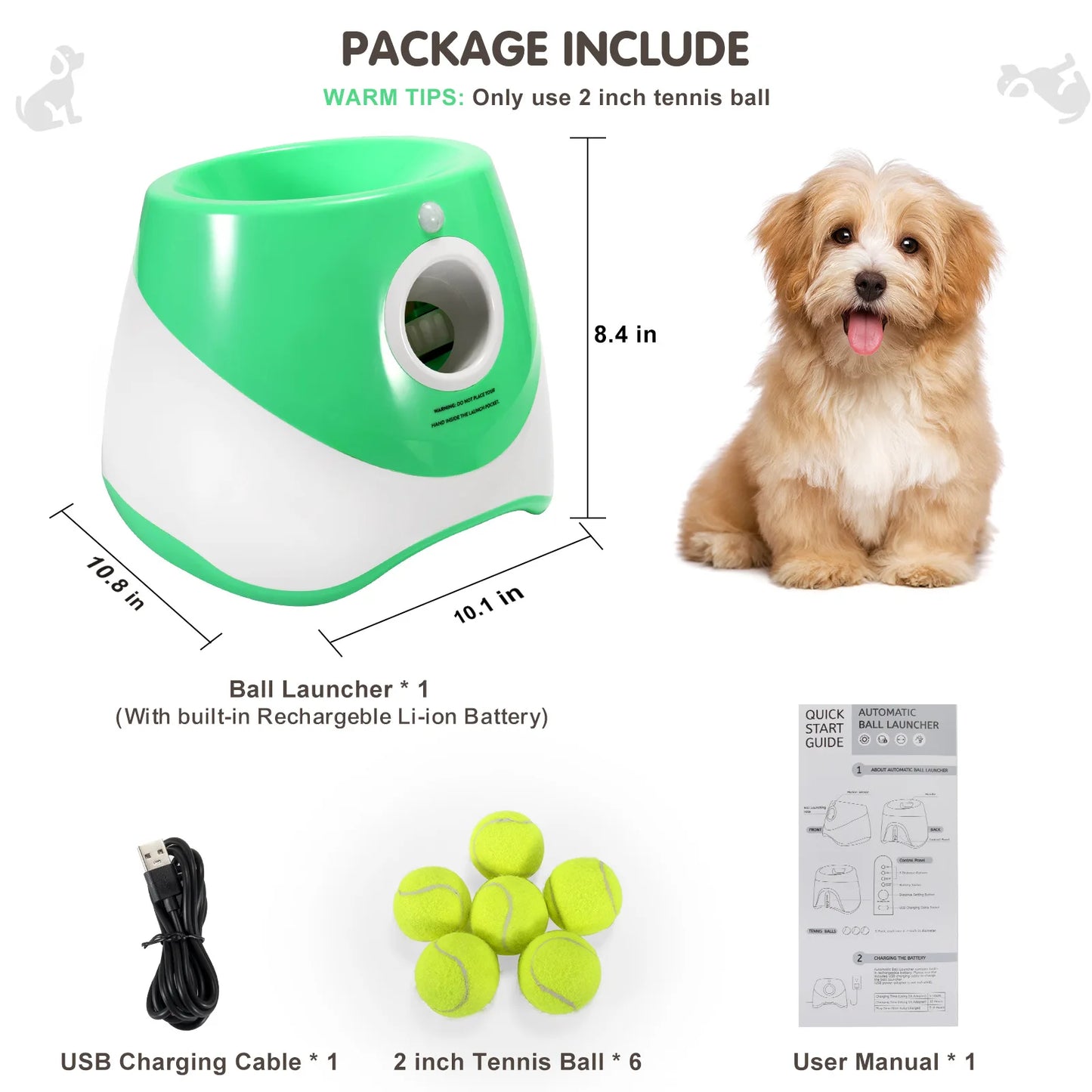 Automatic Dog Tennis Ball Launcher for Interactive Fetch Play
