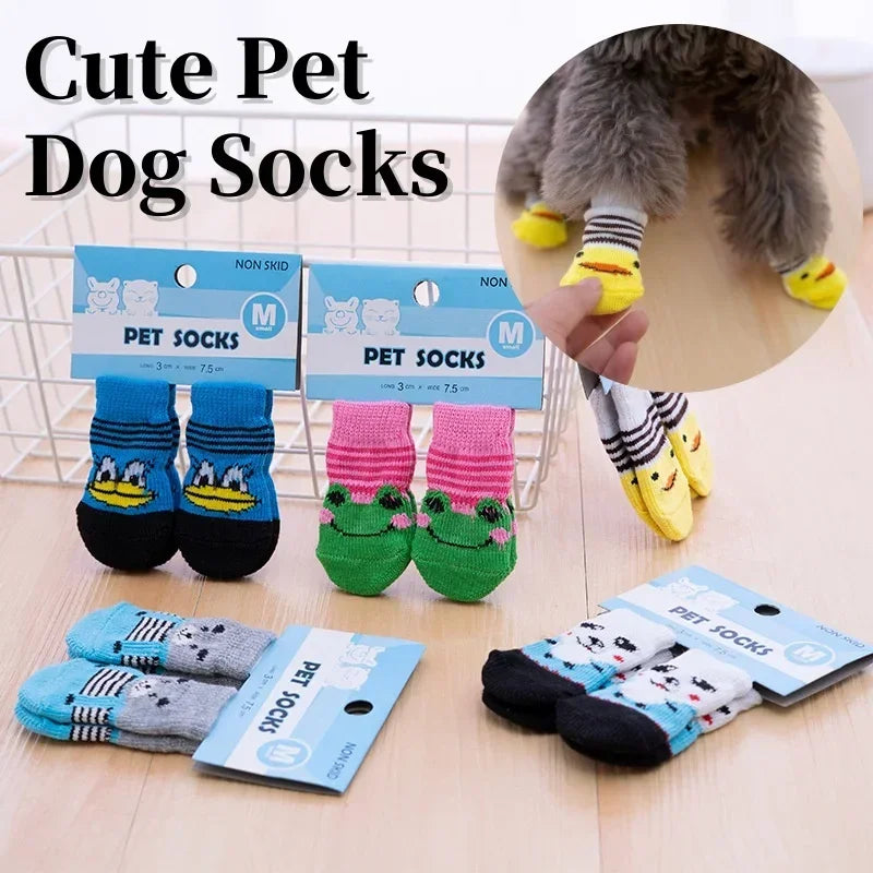 Cartoon Knitted Winter Pet Socks