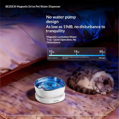 Petzrella Magnetic Cat Water Fountain – Wireless, Filter-Free & Ultra-Quiet