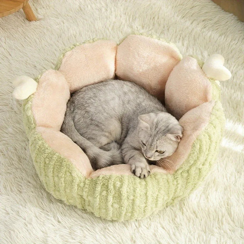 Breathable Plush Cat Bed