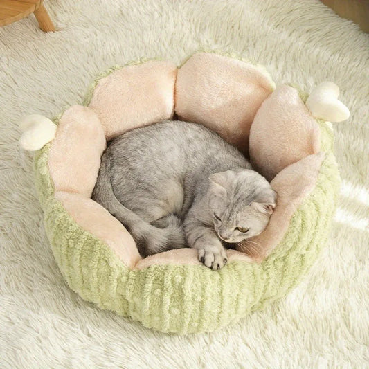 Petzrella Blossom Kuschel-Beruhigungsbett für Katzen.