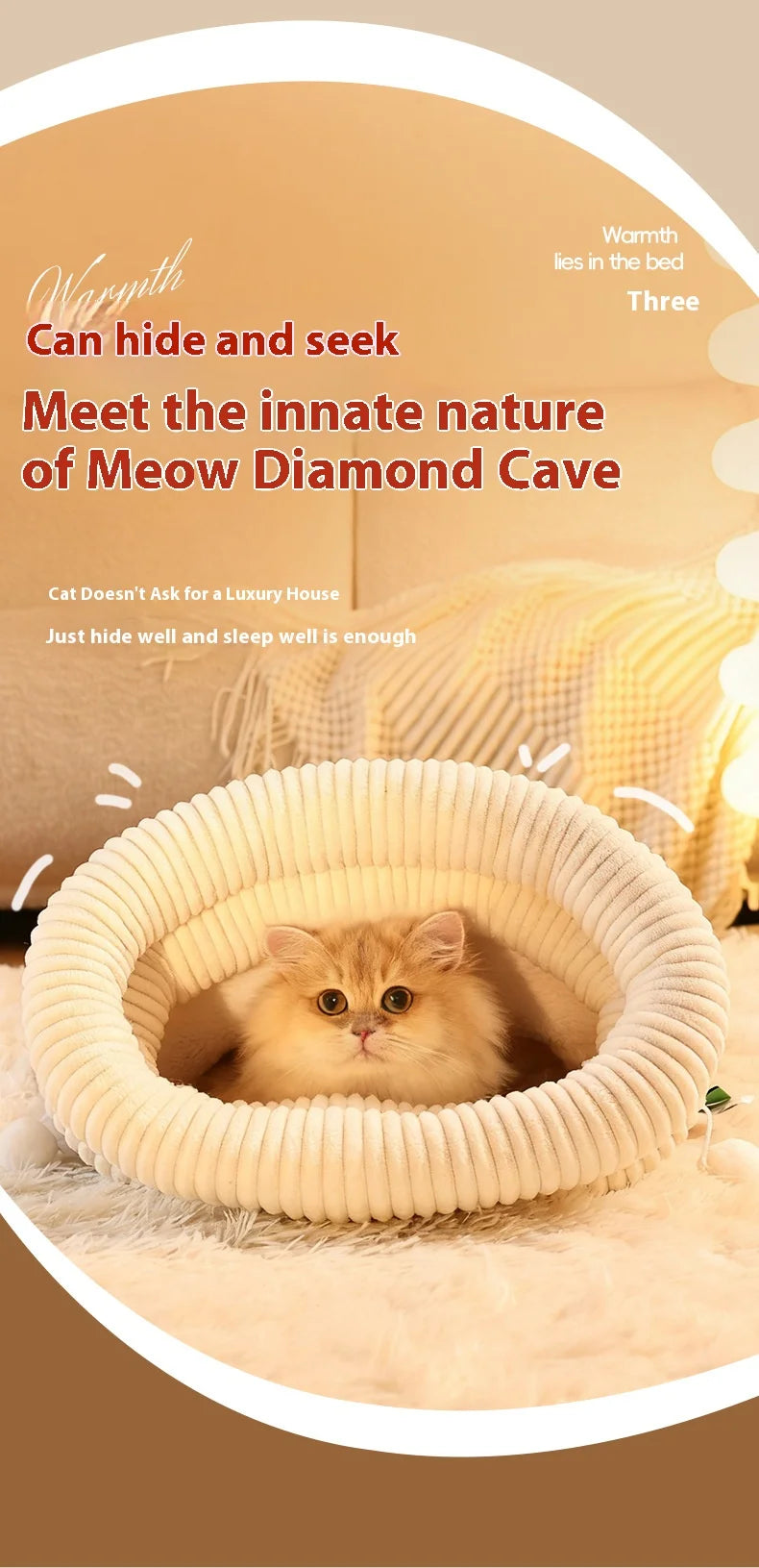 Plush Secure Cat Sleeping Bag