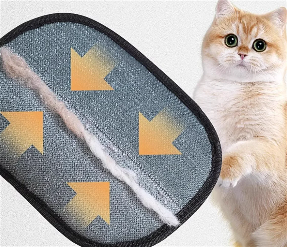 Double-Sided Pet Grooming Gloves