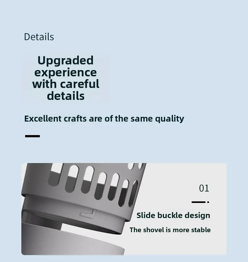 Cat Litter Scoop with Built-In Waste Bag Holder