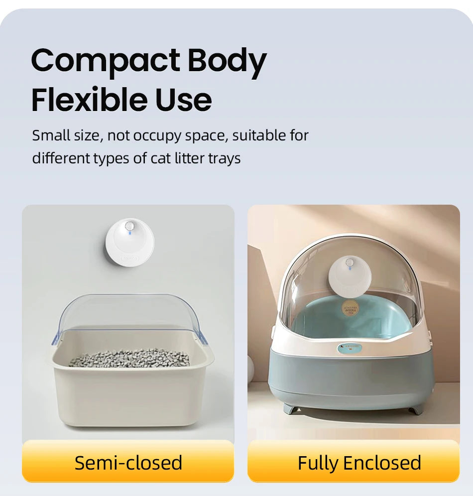 ROJECO Smart Cat Litter Deodoriser 4000mAh Cat Odor Purifier