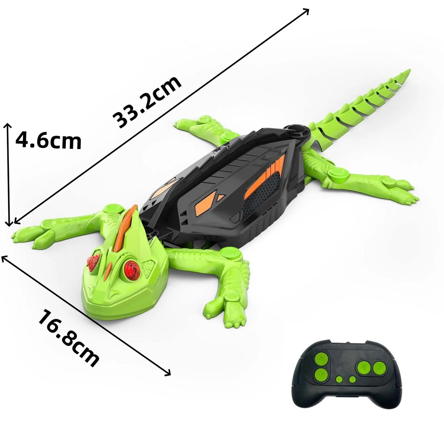 Petzrella RC Gecko Wandkletterspielzeug mit LED-Augen