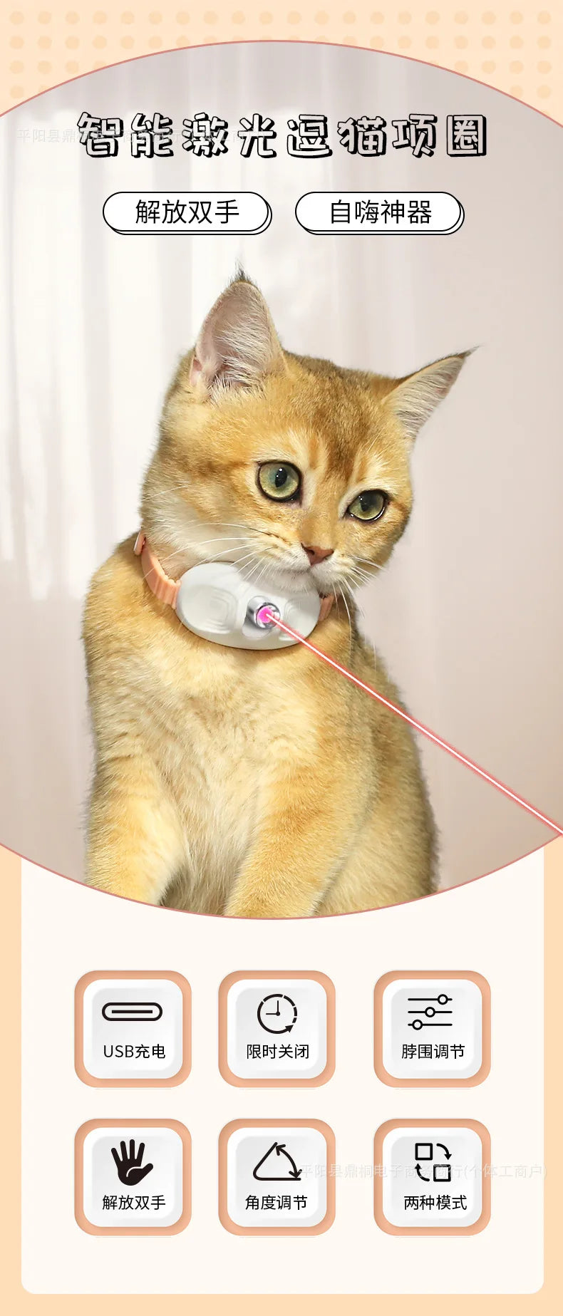 USB Rechargeable Laser Cat Toy for Interactive Play