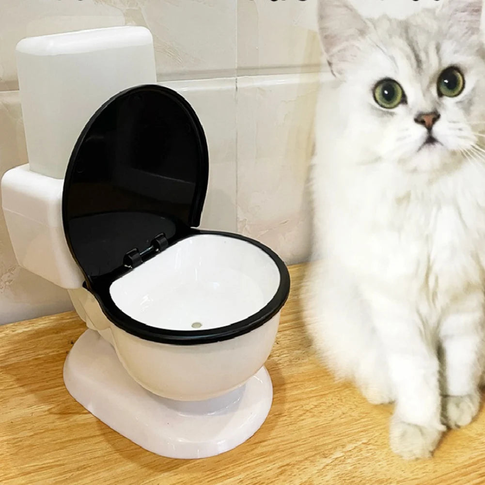 650ML Automatic Toilet-Shaped Cat Water Fountain