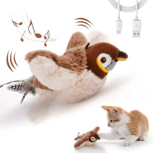 Plush Bird Interactive Toy for Cats