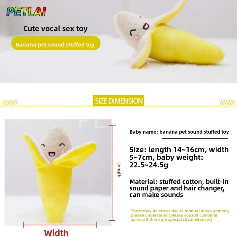 Banana-Shaped Plush Cat Bed