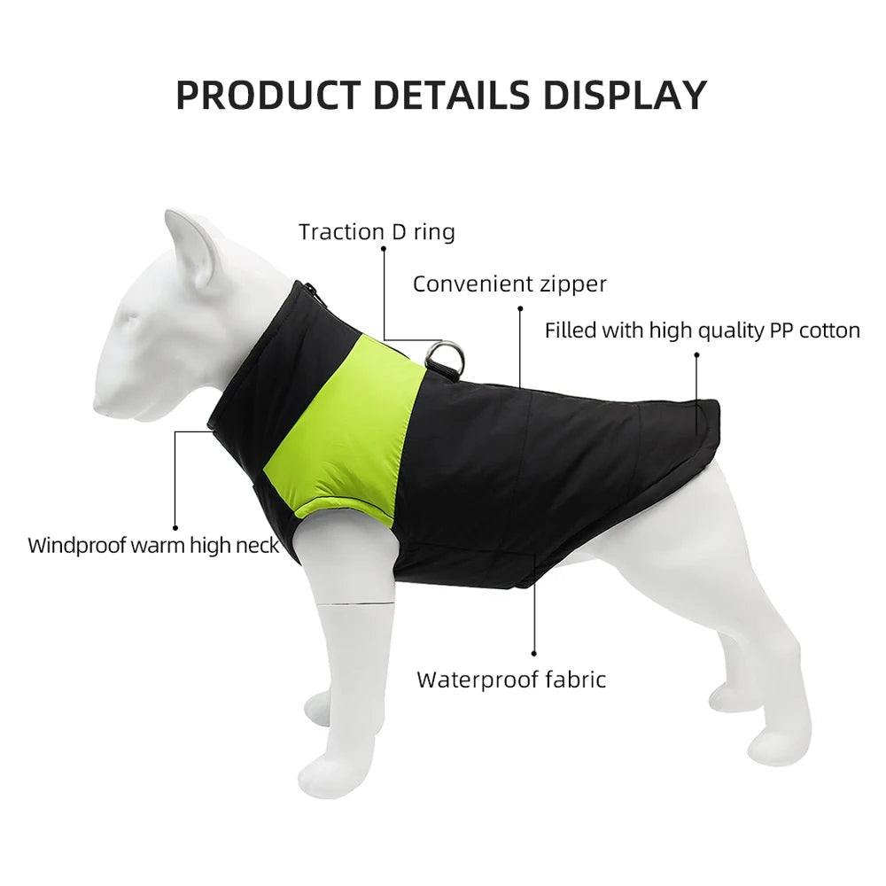 Petzrella All-Size Dog Winter Jacket – XS to 6XL with D-Ring