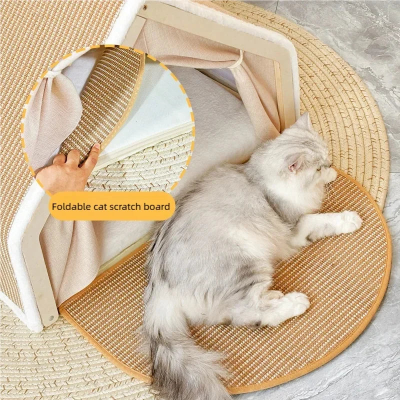 Petzrella Übergroßes Katzenkratz-Zelt mit Versteck