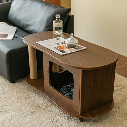 Beautiful Table Above, Cozy Cat Den Below