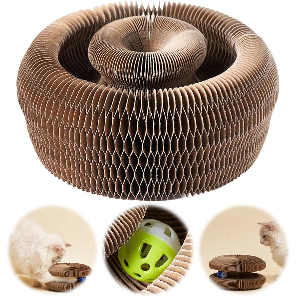 Corrugated Cardboard Cat Scratcher Bowl Toy