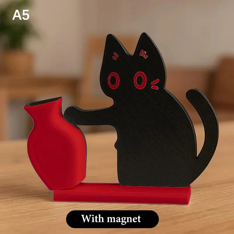 Cartoon Cat Acrylic Vase