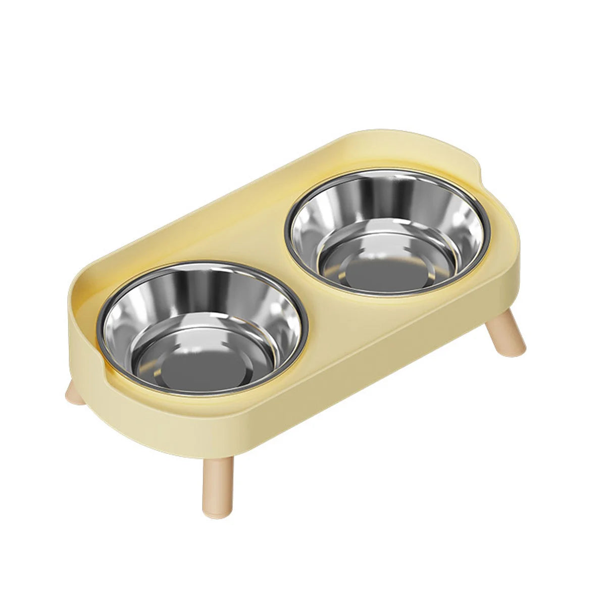 Elevated Double Food & Water Bowl for Cats & Dogs