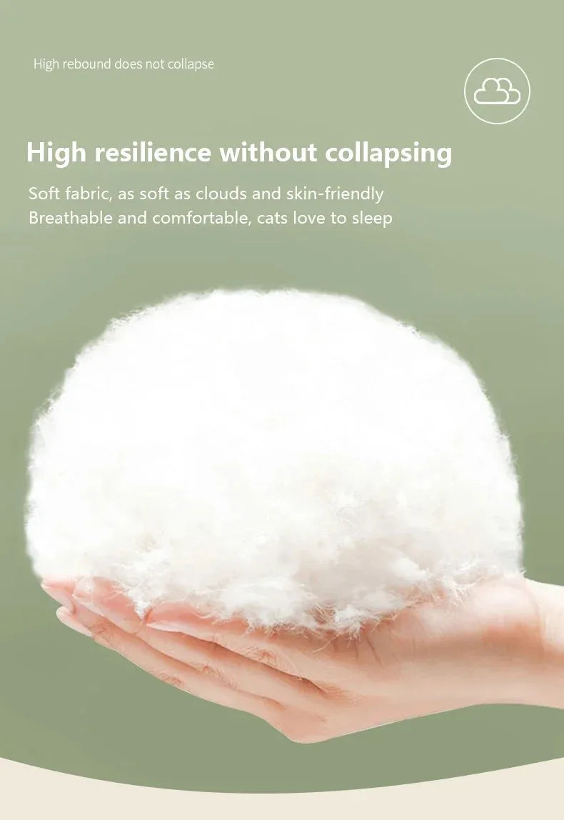 Plush Calming Cat Bed for Comfortable Sleep