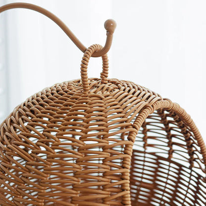 Hanging Rattan Cat Nest – Stylish Elevated Lounge