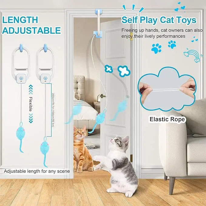 Door-Mounted Interactive Cat Teaser