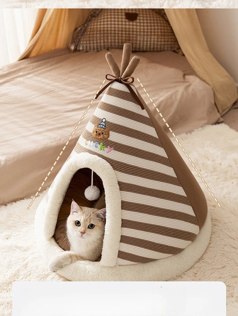 Un refuge douillet où les animaux se sentent en sécurité et détendus