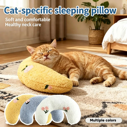 Petzrella U-Shape Pet Calming Pillow – Soft Neck Support for Cats & Dogs
