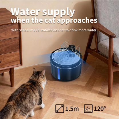 Petzrella 3L Smart Cat Water Fountain – 4000mAh, Auto Sensor & Multi-Filter