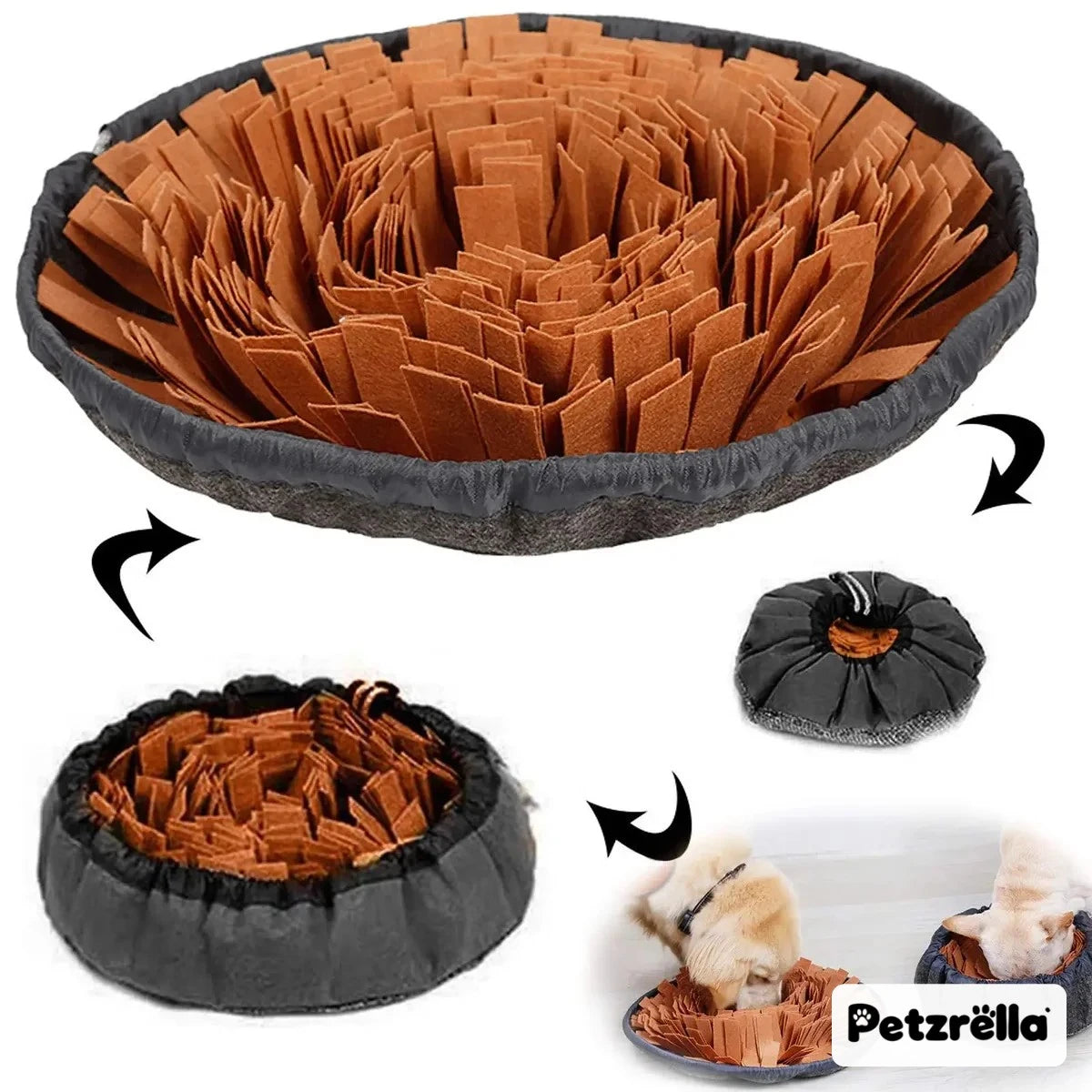 Petzrella Dog Snuffle Mat – Foraging Bowl for Slow Feeding