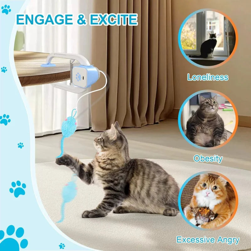 Door-Mounted Interactive Cat Teaser