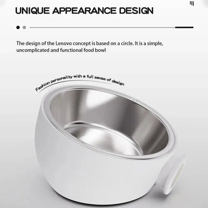 Petzrella Wall-Mounted Pet Bowl – Stainless Steel & Tilted