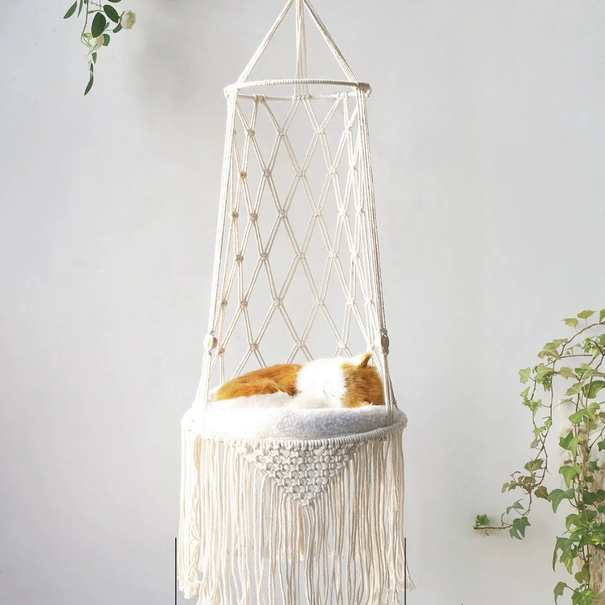 Hanging Cotton Cat Hammock Bed