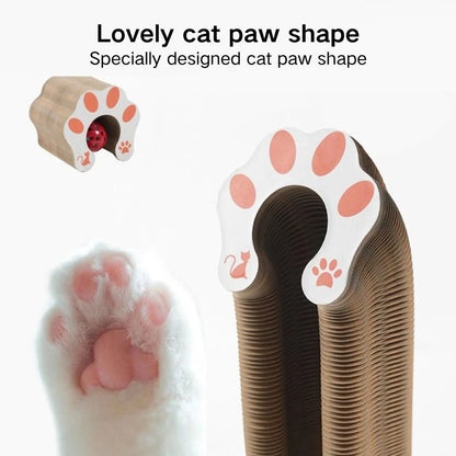 Petzrella 3-in-1 Wellpappe Katzenkratzbaum mit Spielball & Liegefläche