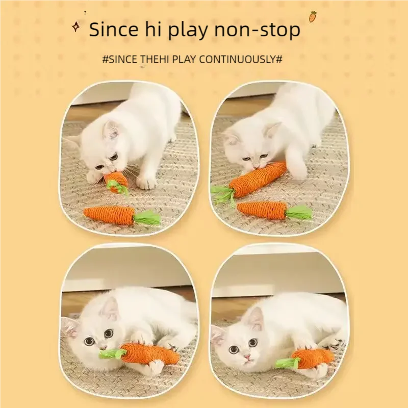 Sisal Carrot Chew Toy for Cats