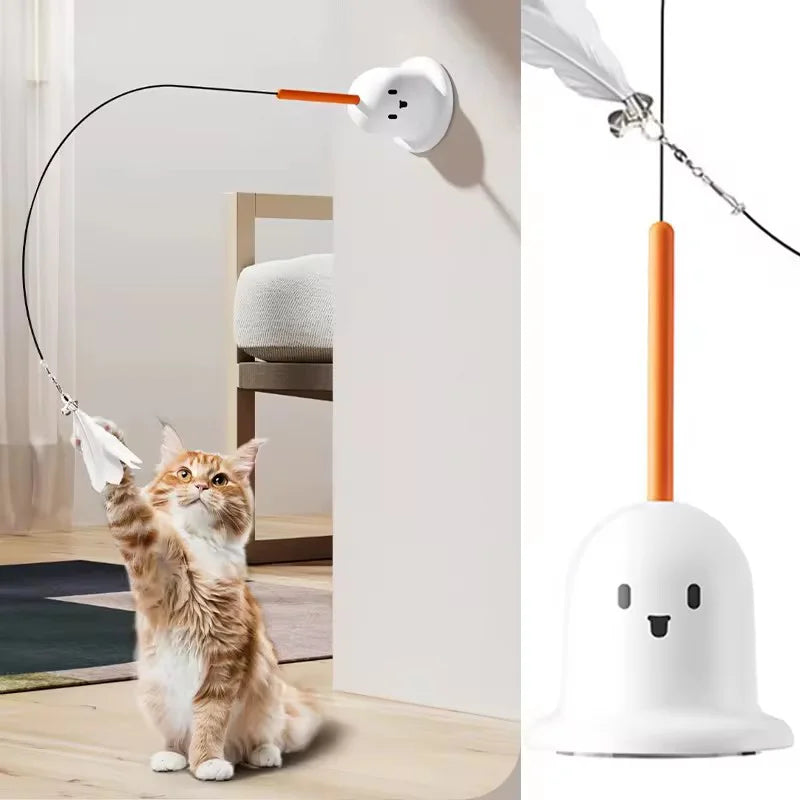 Petzrella Interaktives Federstab-Spielzeug für Katzen