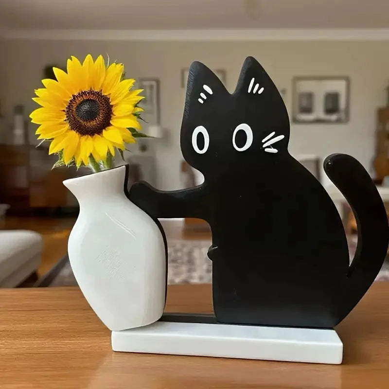 Cartoon Cat Acrylic Vase