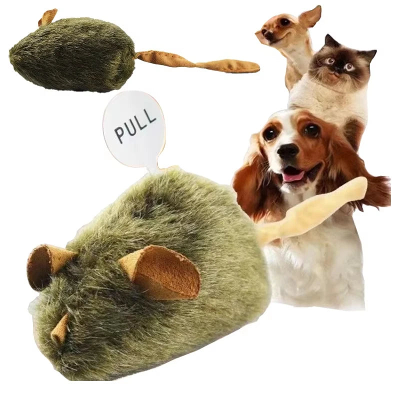Interactive Plush Mouse Toy for Cats