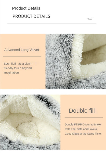 Petzrella Deep Sleep Fluffy Cave Bed. Der ultimative gemütliche Rückzugsort für ängstliche Haustiere.