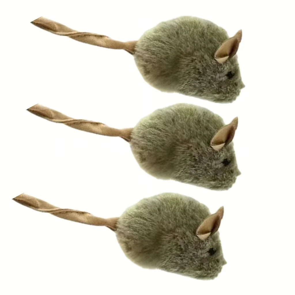 Interactive Plush Mouse Toy for Cats