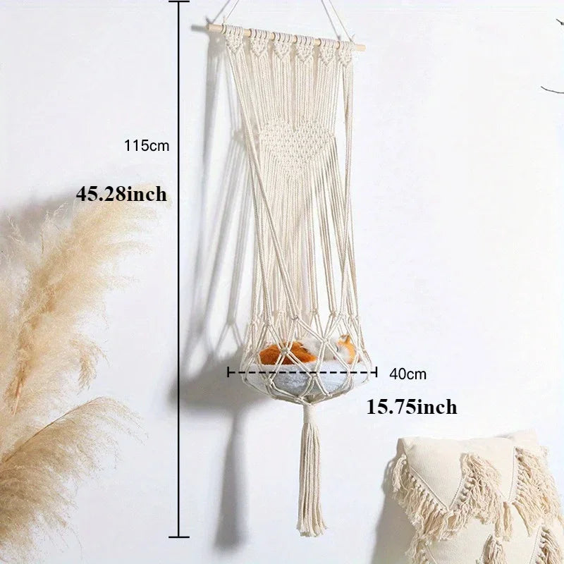 Hanging Cotton Cat Hammock Bed
