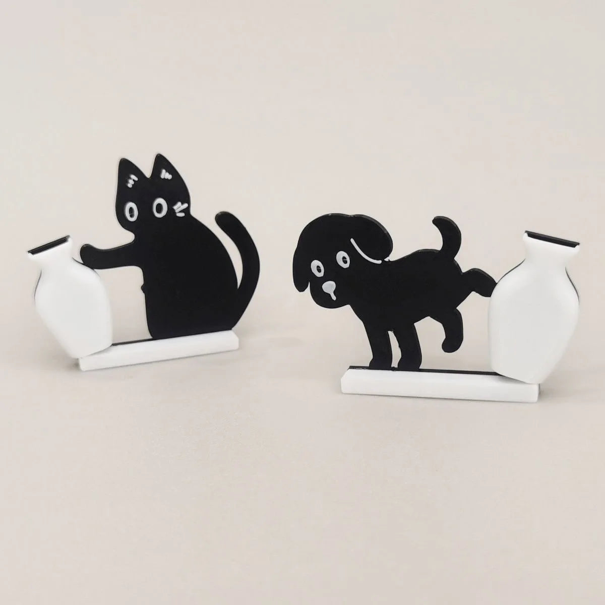 Cat & Dog Magnetic Vase Fridge Decor