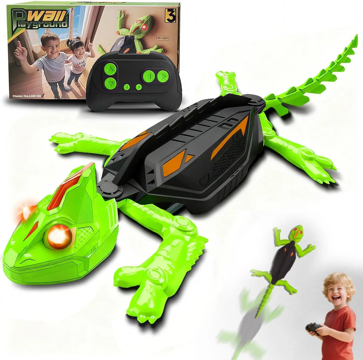 Petzrella RC Gecko Wandkletterspielzeug mit LED-Augen
