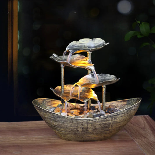 Petzrella Mini LED Cat Waterfall Fountain